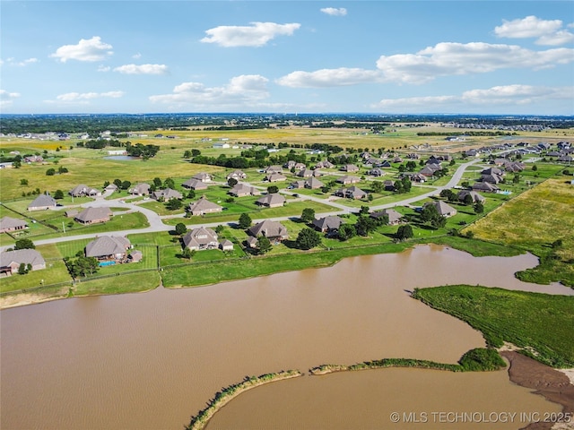 5983 E 137th St, Collinsville, OK 74021 - aerial view of residential area featuring a large body of water