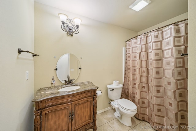 4204 N Maple Pl, Broken Arrow, OK 74012 - full bathroom featuring tile patterned floors, vanity, and a shower with curtain
