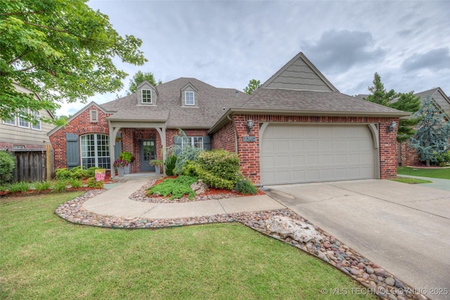 7349 E 119th Pl S, Bixby, OK 74008 - traditional home featuring brick siding, a shingled roof, driveway, and an attached garage