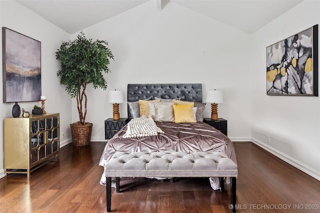 3039 W 69th Pl, Tulsa, OK 74132 - bedroom with wood finished floors and vaulted ceiling