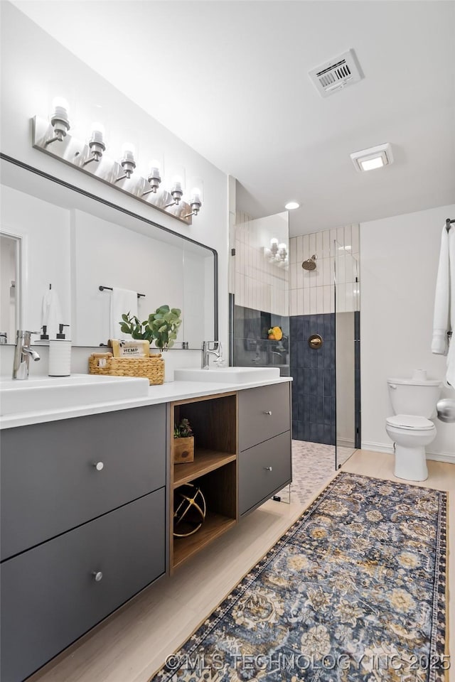 3039 W 69th Pl, Tulsa, OK 74132 - bathroom with vanity and a walk in shower