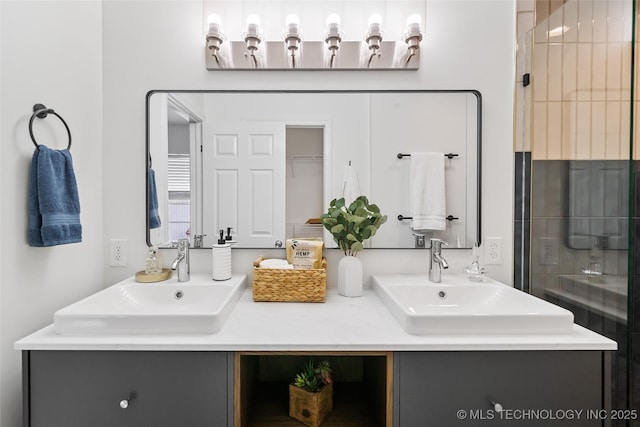 3039 W 69th Pl, Tulsa, OK 74132 - full bathroom featuring double vanity