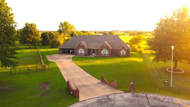 7054 E 149th St, Collinsville, OK 74021 - ranch-style home featuring concrete driveway