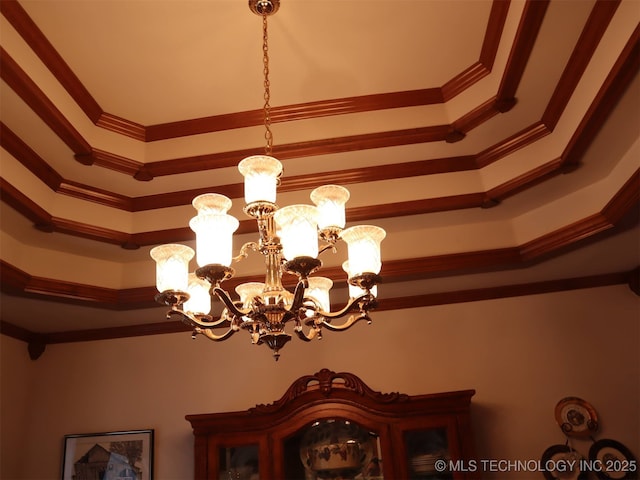 7054 E 149th St, Collinsville, OK 74021 - detailed view of crown molding and a chandelier