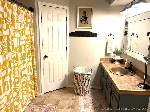 417292 E 1145th Rd, Eufaula, OK 74432 - full bath with vanity and curtained shower