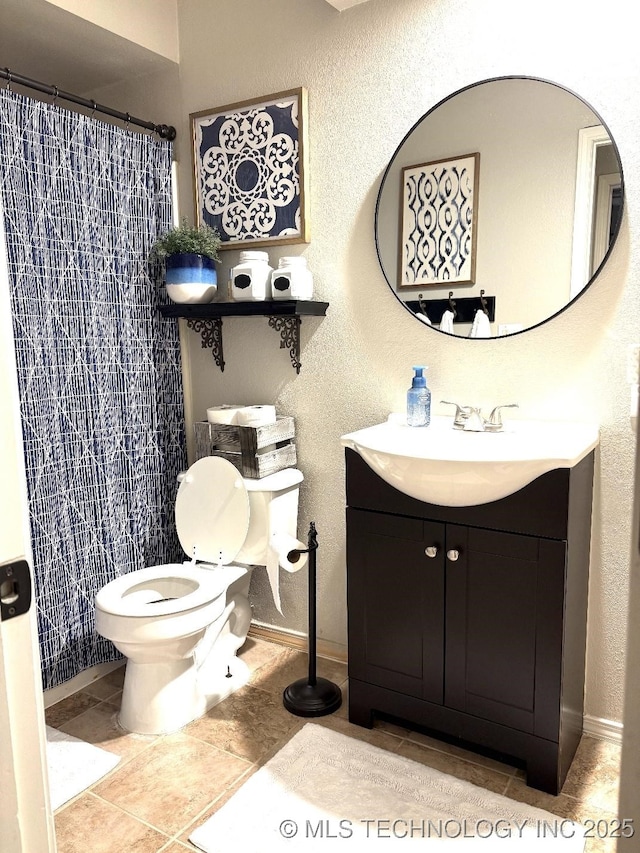 417292 E 1145th Rd, Eufaula, OK 74432 - full bath with vanity and a textured wall