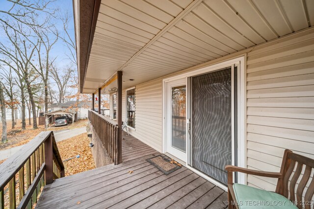 2219 Hart Cove Dr, Grove, OK 74344 - view of wooden deck