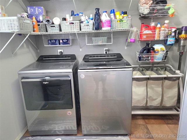 76654 S 4695, Stilwell, OK 74960 - washroom featuring washer and clothes dryer