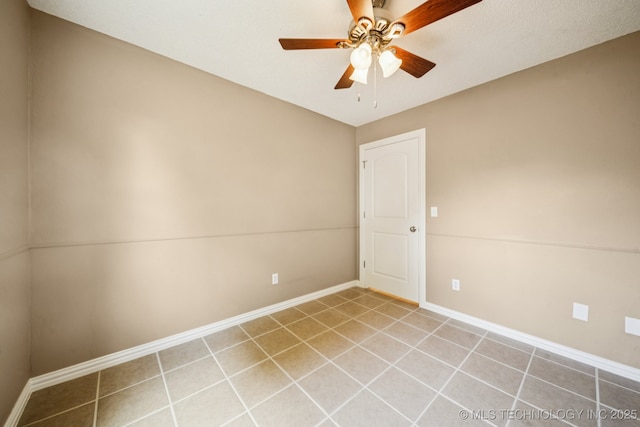 106 E 21st St, Owasso, OK 74055 - unfurnished room featuring a ceiling fan and light tile patterned floors