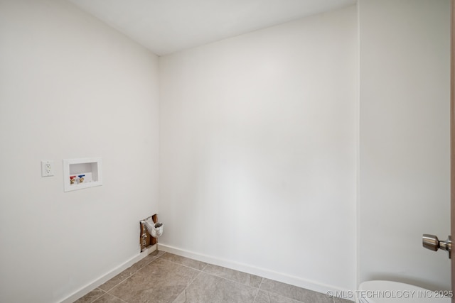 1234 S 101st E Ave, Tulsa, OK 74128 - laundry room with hookup for a washing machine and light tile patterned flooring