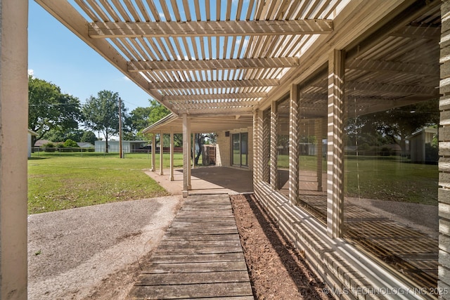 1234 S 101st E Ave, Tulsa, OK 74128 - view of patio / terrace with a pergola
