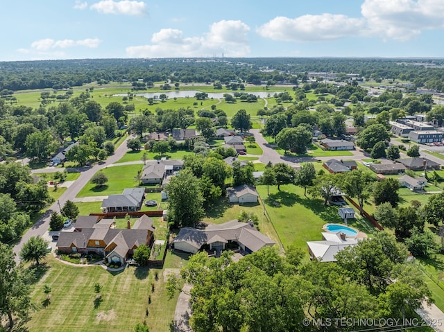 1234 S 101st E Ave, Tulsa, OK 74128 - aerial perspective of suburban area featuring a nearby body of water