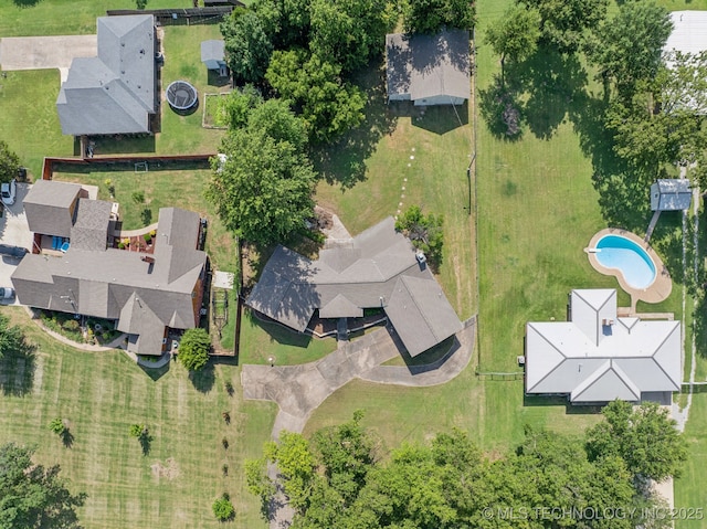 1234 S 101st E Ave, Tulsa, OK 74128 - aerial view of residential area with a pool area