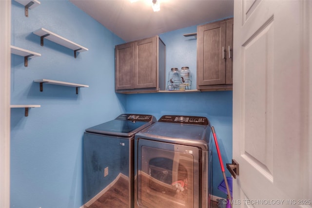 3711 S 151st E Ave, Tulsa, OK 74134 - laundry room with cabinet space and separate washer and dryer