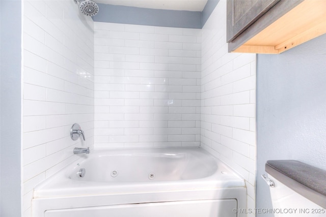 3711 S 151st E Ave, Tulsa, OK 74134 - full bathroom with toilet and a combined bath / shower with jetted tub