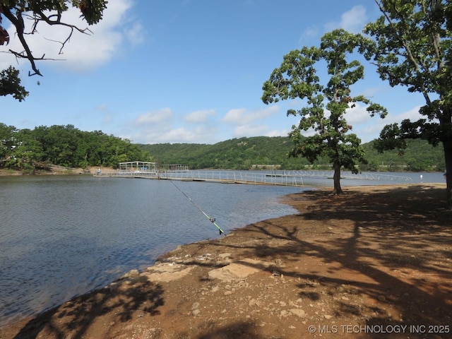 504 Blocker Rd, Mcalester, OK 74501 - water view with a heavily wooded area