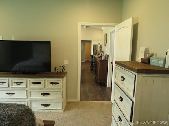 504 Blocker Rd, Mcalester, OK 74501 - bedroom with baseboards and dark colored carpet