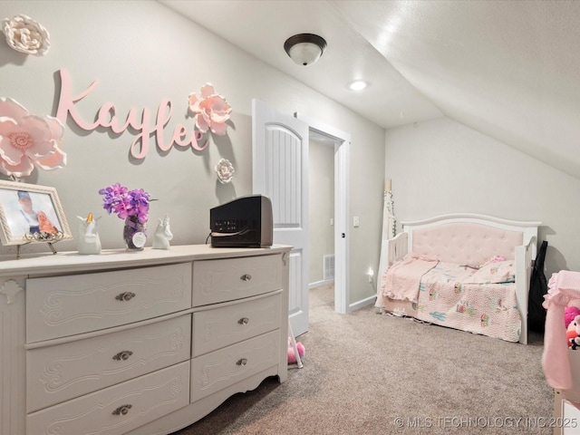 16145 Ew 255 Rd, Nowata, OK 74048 - bedroom with vaulted ceiling and carpet floors