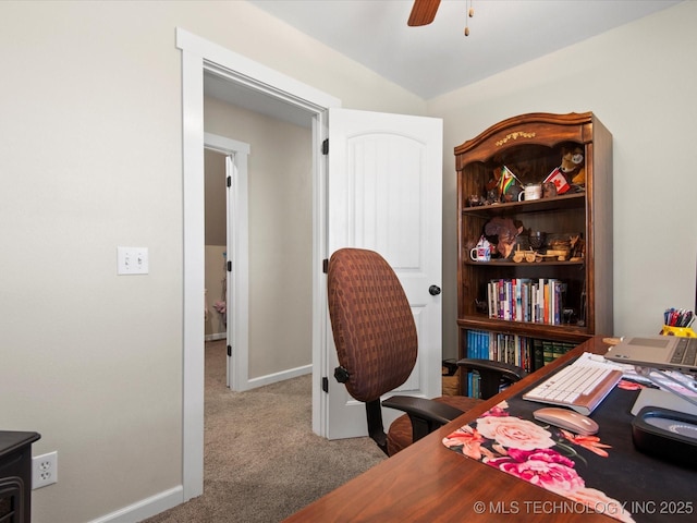 16145 Ew 255 Rd, Nowata, OK 74048 - carpeted office space featuring a ceiling fan and baseboards
