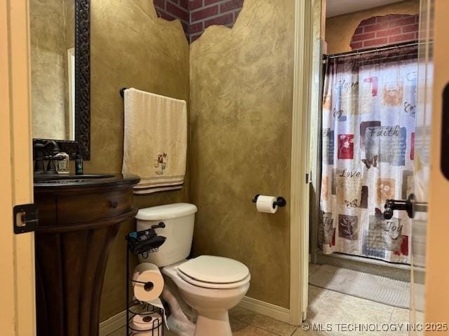 2511 E 138th St S, Bixby, OK 74008 - full bathroom featuring tile patterned floors, vanity, and a shower with shower curtain