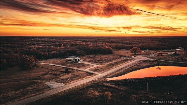 557 High Point Ln, Skiatook, OK 74070 - aerial view at dusk