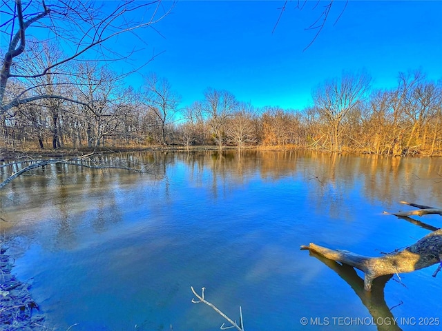 557 High Point Ln, Skiatook, OK 74070 - water view with a heavily wooded area