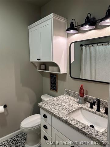 1821 W Lincoln St N, Broken Arrow, OK 74012 - full bath featuring vanity, tile patterned floors, and a shower with curtain
