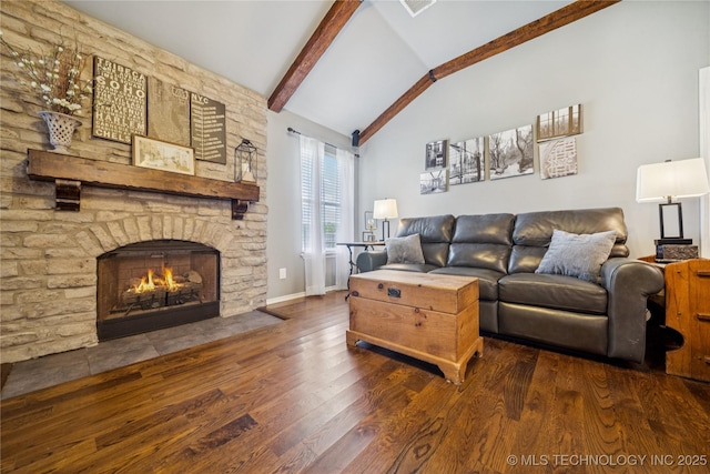11710 S Willow St, Jenks, OK 74037 - living area featuring wood finished floors and a fireplace