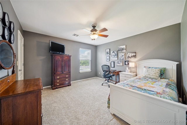 11710 S Willow St, Jenks, OK 74037 - carpeted bedroom with a desk and ceiling fan