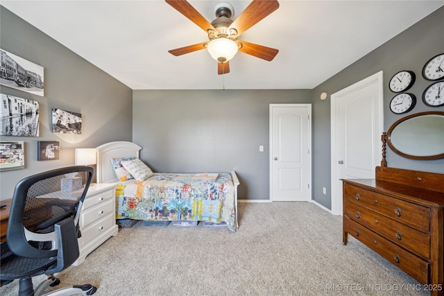 11710 S Willow St, Jenks, OK 74037 - bedroom with carpet floors, an office area, and a ceiling fan