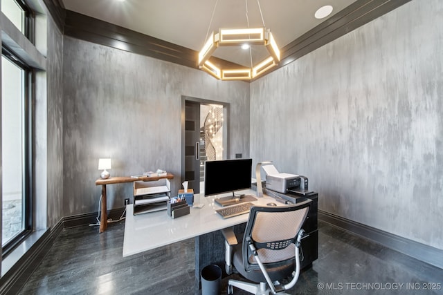 1226 W 109th Pl S, Jenks, OK 74037 - office featuring baseboards and wood finished floors