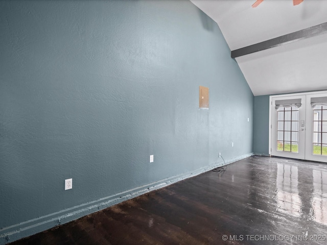 1322 Boundary Ave, Pawhuska, OK 74056 - spare room featuring wood finished floors and french doors