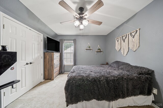 3701 W Dallas St, Broken Arrow, OK 74012 - carpeted bedroom featuring a ceiling fan