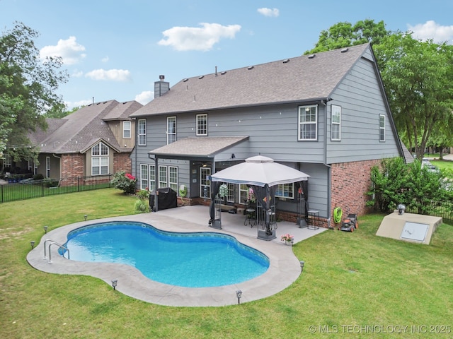3701 W Dallas St, Broken Arrow, OK 74012 - view of pool with a gazebo and a patio