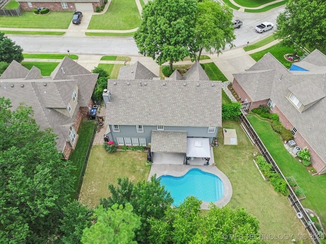 3701 W Dallas St, Broken Arrow, OK 74012 - aerial view of residential area with a pool