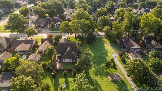 1620 S Florence Pl, Tulsa, OK 74104 - aerial overview of property's location with nearby suburban area