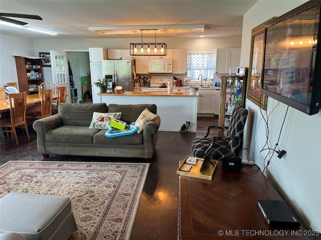 33803 S 4230th Rd, Inola, OK 74036 - living area featuring concrete flooring