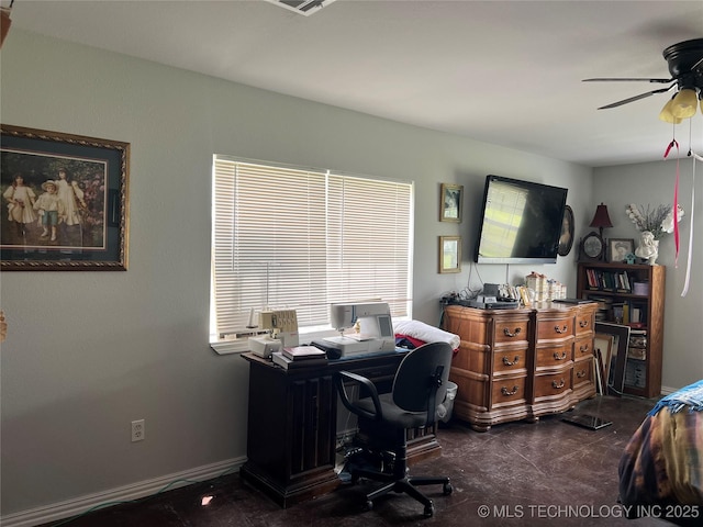 33803 S 4230th Rd, Inola, OK 74036 - office space featuring a ceiling fan