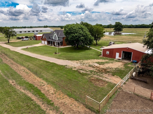 105074 N 3770, Okemah, OK 74859 - aerial view of property and surrounding area featuring a large body of water
