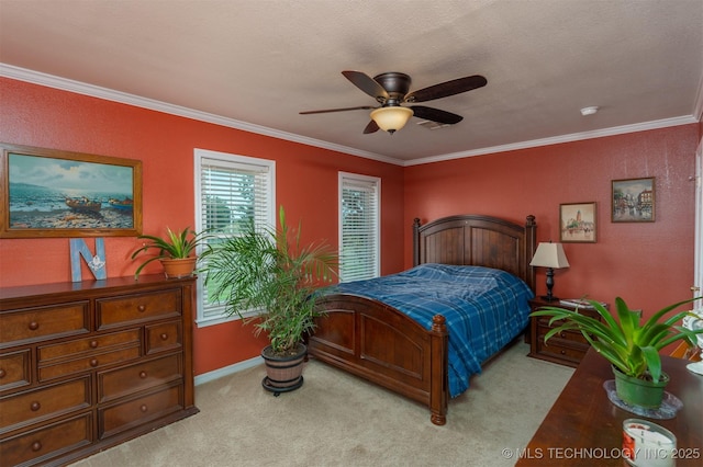 105074 N 3770, Okemah, OK 74859 - carpeted bedroom featuring crown molding and a ceiling fan