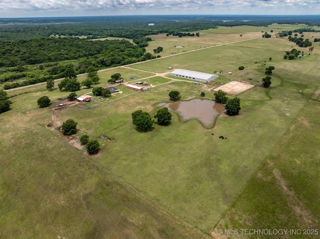 105074 N 3770, Okemah, OK 74859 - aerial overview of property's location with rural landscape