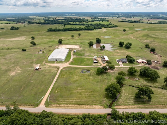 105074 N 3770, Okemah, OK 74859 - aerial view of property's location featuring rural landscape