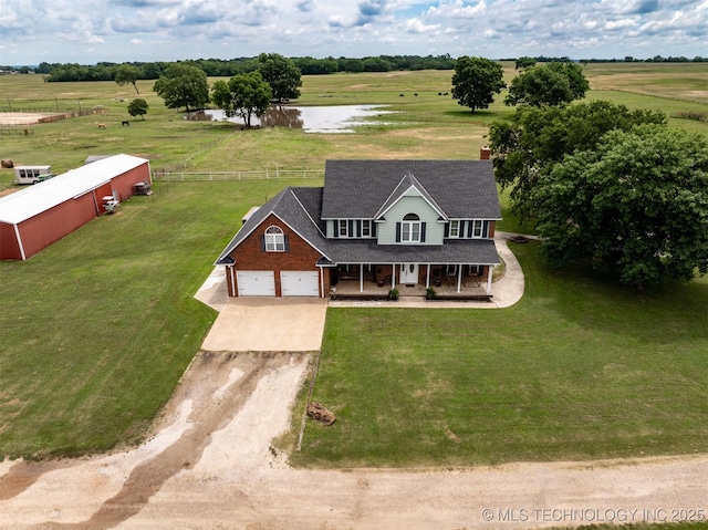 105074 N 3770, Okemah, OK 74859 - overview of rural landscape with a large body of water