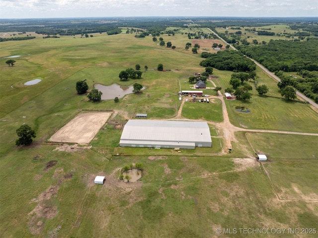 105074 N 3770, Okemah, OK 74859 - aerial view of property's location with rural landscape