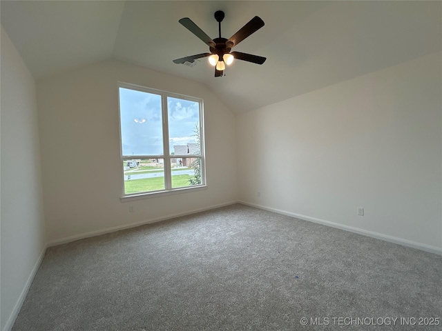 10416 E 132nd St S, Bixby, OK 74008 - bonus room with vaulted ceiling, carpet floors, and ceiling fan