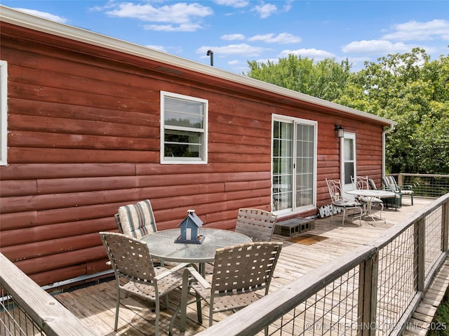 4080 Bud Dr, Sulphur, OK 73086 - wooden deck with outdoor dining area