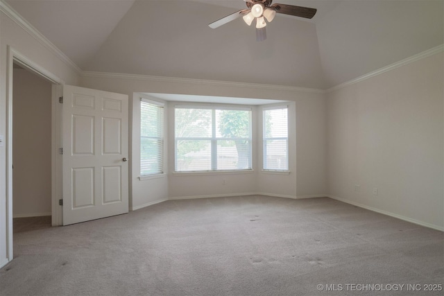 9904 N 102nd E Ave, Owasso, OK 74055 - carpeted empty room with ceiling fan and high vaulted ceiling
