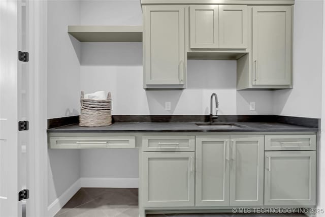 9613 E 119th Ct S, Bixby, OK 74008 - kitchen with a sink and dark countertops