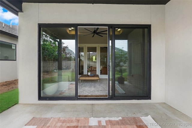 9613 E 119th Ct S, Bixby, OK 74008 - doorway to property featuring stucco siding