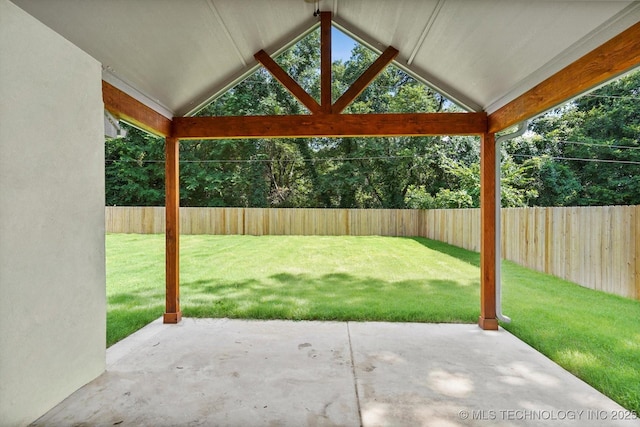 13236 E 4th Pl, Tulsa, OK 74108 - fenced backyard with a patio area